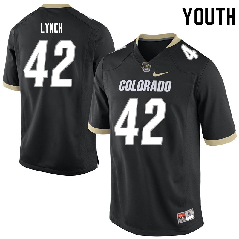 Youth #42 Devin Lynch Colorado Buffaloes College Football Jerseys Sale-Black - Click Image to Close